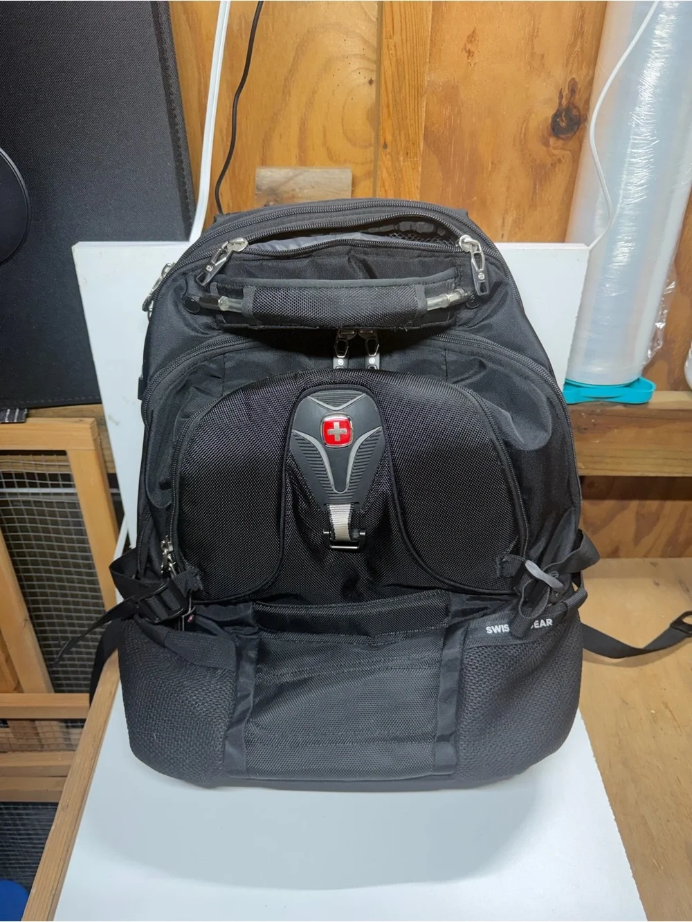 SwissGear Black Travel Laptop Backpack TSA Friendly Multi Pocket Business Bag